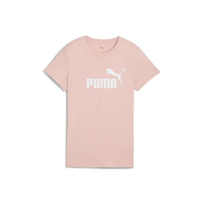 Image of Puma ESS NO. 1 LOGO TEE Print Tshirt, Women&#039;s, Size: XS, Rose quartz
