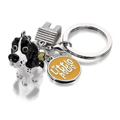 Image of Arora 3721 Little Paws Springer Spaniel Black &amp; White, Multicolour, One Size, charm