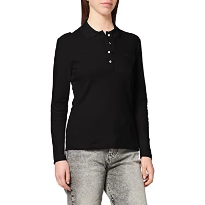 Image of Lacoste Polo shirt, Women&#039;s, Size: 10, Black