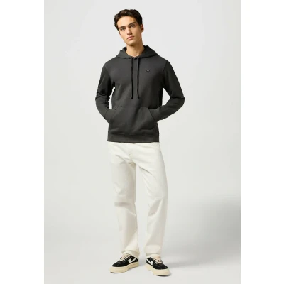 Image of Wrangler Men&#039;s Sign Off Hoodie Hooded Sweatshirt, Faded Black, XL