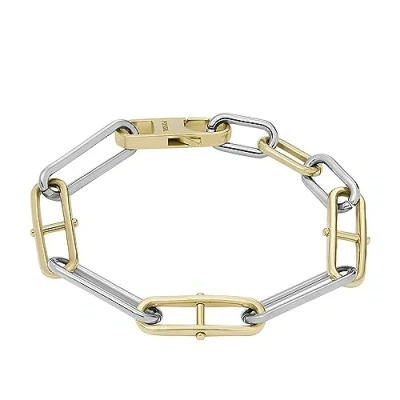 Image of Fossil Heritage TWO TONE Bracelet, Women&#039;s, Size: One Size, Gold coloured