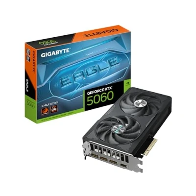 Image of Gigabyte GeForce RTX 5060 EAGLE OC 8G Graphics Card 8GB GDDR7, 128bit, PCI E 5.0, 2550 MHz Core Clock, 3 x DisplayPort, 1 HDMI, GV N5060EAGLE 8GD