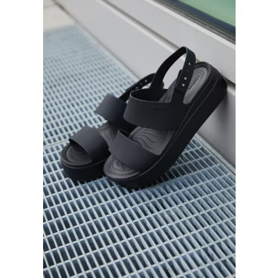 Image of Crocs Brooklyn LOW Wedge Clogs, Women&#039;s, Size: 9, Black shoes