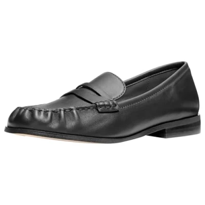 Image of Michael Kors Carlson Loafer Slipons, Women&#039;s, Size: 5, Black Sheepskin