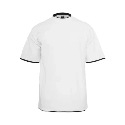 Image of Urban Classics Basic Tshirt, Men&#039;s, Size: Medium, White/black