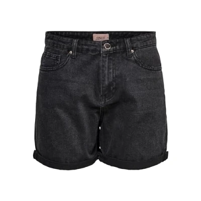 Image of ONLY Women&#039;s Onlphine Dnm Shorts Mas0003 Noos, Black Denim, XXS, XXS