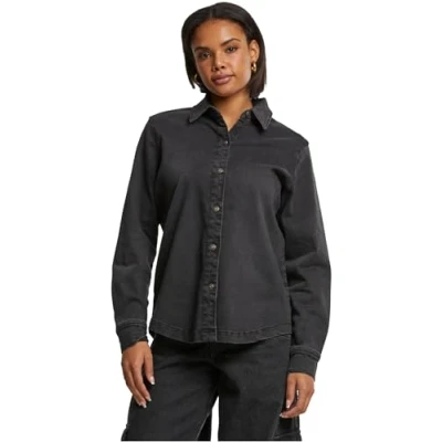 Image of Urban Classics Shirt, Women&#039;s, Size: XL, Black washed