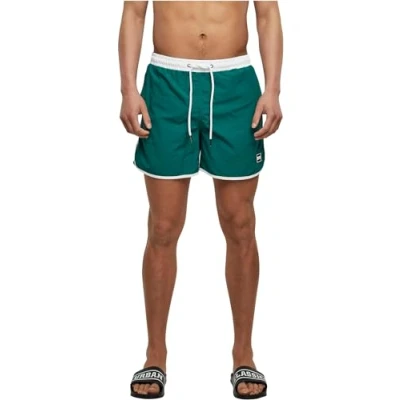 Image of Urban Classics Retro Swimming shorts, Men&#039;s, Size: Large, White green