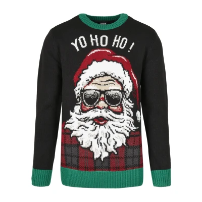 Image of Urban Classics Unisex Jumper Ho Santa Sweatshirt Ugly Sweater Christmas for Men and Women Sizes S 5XL, black, XL