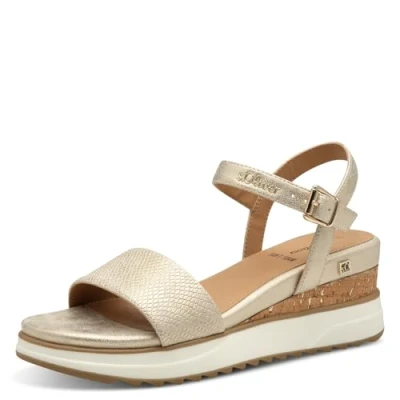 Image of s.Oliver Platform sandals, Women&#039;s, Size: 380, Champagne shoes