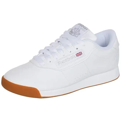 Image of Reebok Women&#039;s Princess Sneaker, White Gum, 8.5 UK