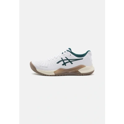 Image of Asics Gelchallenger 14 Multicourt tennis shoes, Men&#039;s, Size: 8, White/saxon green shoes