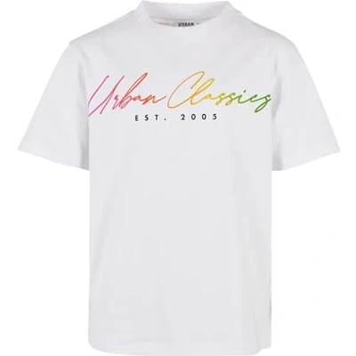 Image of Urban Classics Script Print Tshirt for kids, Size: 5 6y, White