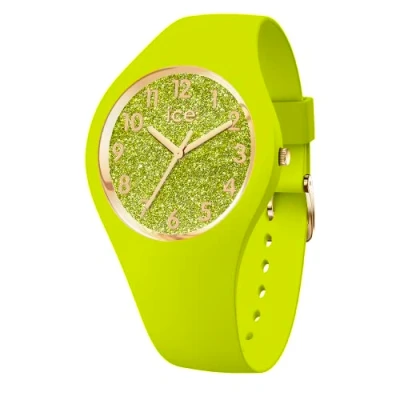 Image of Ice Watch Glitter Watch, Women&#039;s, Size: Small, Neon lime s