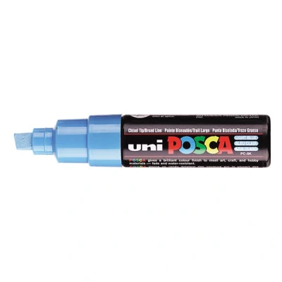 Image of Uni Ball Posca Broad Chisel Tip Marker Light Blue
