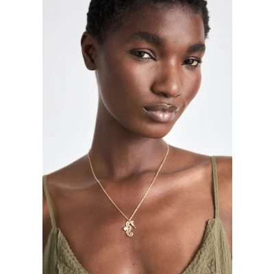 Image of Swarovski Idyllia PEND Seahorse Necklace goldcoloured/white, Women&#039;s, Size: One Size, Gold coloured/white