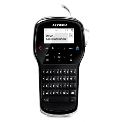 Image of Dymo Portable Label Maker Labeller LM 280 black/silver, AZERTY keyboard