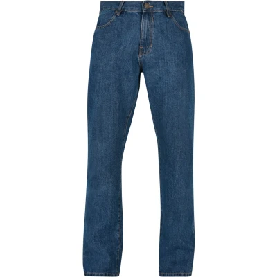 Image of Urban Classics Straight leg jeans, Men&#039;s, Size: 30x32, Mid indigo washed