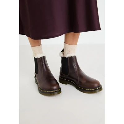 Image of Dr. Martens Leonore Classic ankle boots, Women&#039;s, Size: 3, Brown Leather