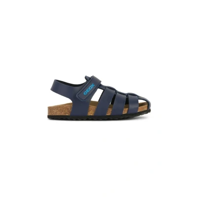 Image of Geox J Ghita Walking sandals for kids, Size: 3, Navy Synthetics