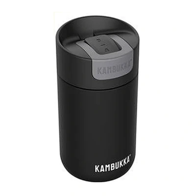 Image of Kambukka Travel Mug 300ml/10oz Insulated Coffee Cup Leak Proof Thermal Stainless Steel to go hot Cold Flask Olympus Jet Black
