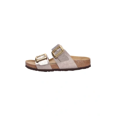 Image of Birkenstock 1029372 Sydney Cushion Buckle Taupe Sandals for Women Double Leather, taupe, 35 EU