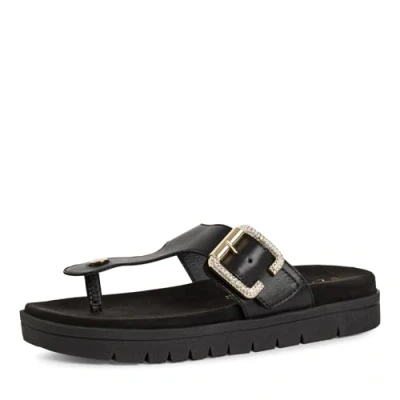 Image of Marco Tozzi Pantolette Tbar sandals, Women&#039;s, Size: 390, Black shoes