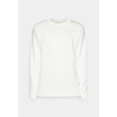 Image of GANT Tonal Shield Cneck Sweatshirt, Men&#039;s, Size: XXL, Eggshell