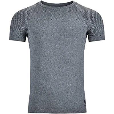 Image of ODLO CREW NECK Performance Basic Tshirt, Men&#039;s, Size: XL, Grey melange