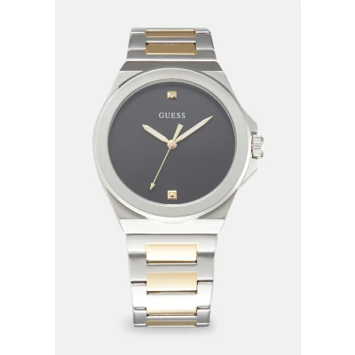 Image of Guess Vinyl Watch silvercoloured, Men&#039;s, Size: One Size, Silver coloured