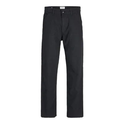 Image of JACK &amp; JONES Men&#039;s Jpsteddie Jjbarkley Painter Pant, Black, 36W / 34L