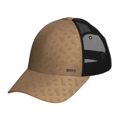 Image of BOSS ZED Trucker Cap, Men&#039;s, Size: One Size, Medium beige