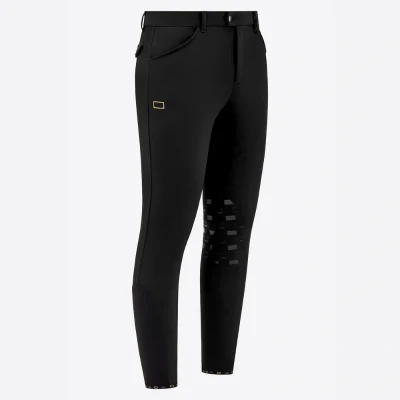 Image of RG Italy Mens Breeches Knee Grip Black UK36 Horse &amp; Equestrian Riding