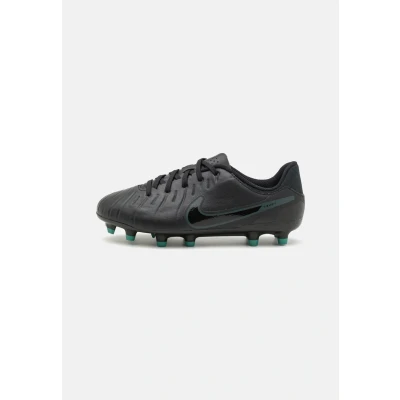 Image of Nike Performance JR Legend 10 Academy FG/MG Unisex Moulded stud football boots for kids, Size: 13.5K, Black/deep jungle Imitation leather/ textile