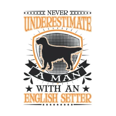 Image of English Setter Notizbuch: Mann Englischer / 6x9 Zoll 120 linierte Seiten