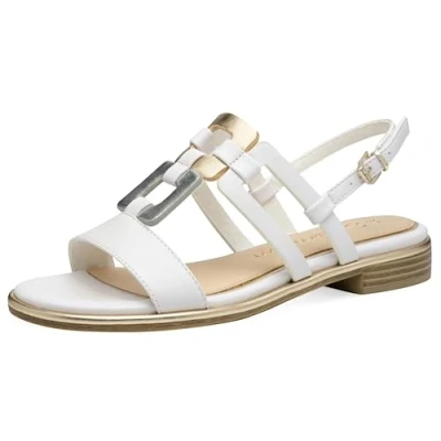 Image of Marco Tozzi Sandals, Women&#039;s, Size: 7, White shoes