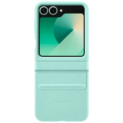 Image of Samsung Pu Leather Back Cover Mint Galaxy Z Flip 6