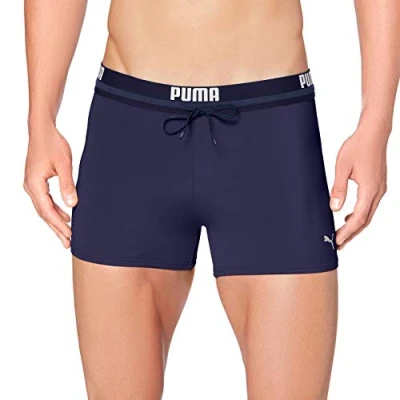 Image of PUMA Men&#039;s Logo Swim Trunk (1 Pack), Black, XXL