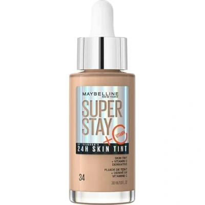 Image of Maybelline Super Stay up to 24H Skin Tint Foundation + Vitamin C 30ml (Various Shades) 34