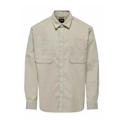 Image of Only &amp; Sons Men&#039;s Casual Shirt, Silver Lining, L