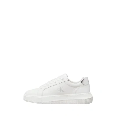 Image of Calvin Klein Jeans Chunky Cupsole Trainers, Women&#039;s, Size: 3.5, Bright white/silver Leather