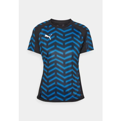 Image of Puma Individualblaze Sports Tshirt, Women&#039;s, Size: XS, Black/white/racing blue