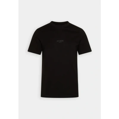 Image of Guess AIDY TEE Basic Tshirt, Men&#039;s, Size: XS, Jet black