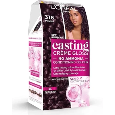 Image of L&#039;Oréal Paris Casting Crème Gloss Semi Permanent Hair Dye (Various Shades) 316 Plum Brown