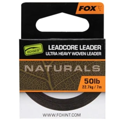 Image of Fox Edges Naturals Leadcore Leader 7m (50lb/22.7kg) Carp hooklink material