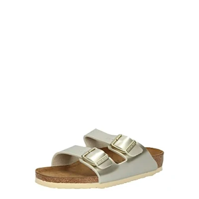 Image of Birkenstock Arizona Slippers for kids, Size: 9.5K, Electric metallic gold High quality imitation leather