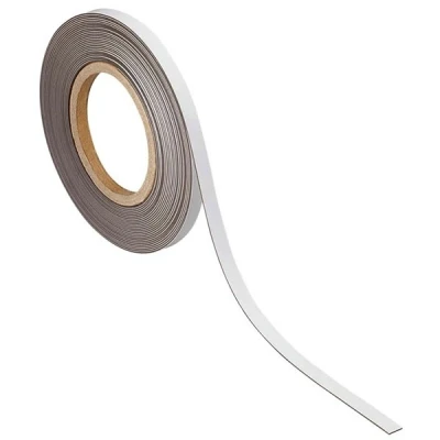 Image of MAUL 10 m x 20 1 mm Magnetic Labelling Tape Marking Band White