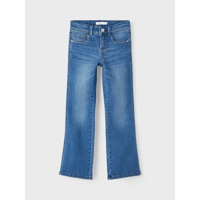 Image of Name it Nkfpolly Bootcut jeans for kids, Size: 10y, Blue denim