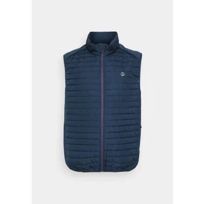 Image of Jack &amp; Jones Jjemulti Bodywarmer Collar Waistcoat, Men&#039;s, Size: 4XL, Navy blazer
