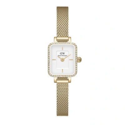 Image of Daniel Wellington Quadro MINI Lumine Bezel Watch, Women&#039;s, Size: One Size, Gold